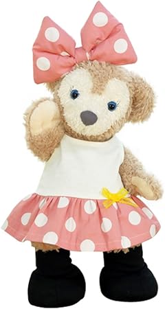 Amazon Cushu Cush シェリーメイ 服 コスチューム Duffy Shelliemey ミニーちゃんコーデ ピンクの水玉 ワンピース リボン シューズ 43cm Sサイズ ぬいぐるみ おもちゃ