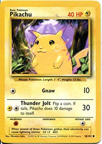 Amazon.com: Pikachu - 58/102 - Common 