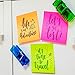 15-Pack Post It Pad for Home & Office, 7.5 x 7.7cm Super Sticky Post Notes, Neon Post Its for School, 80 Leaves/pad Stickies Post It Notes for Reminders, Neon Colored Post It Study Aids, Post It Note