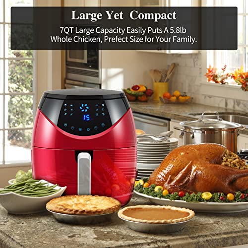 SHANBEN 7 Quart Air Fryer Pro Max, 12in1 XL Large Airfryer oven