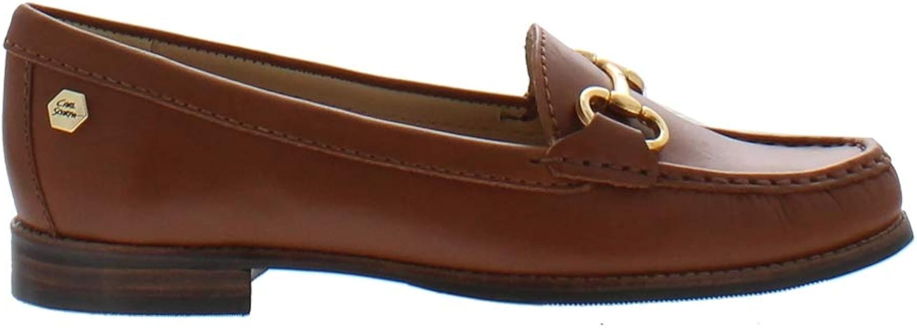 Carl Scarpa Women�s Leather SlipOn Flat Gold Snaffle Bar Carl Scarpa Women�s Leather SlipOn Flat Gold Snaffle Bar