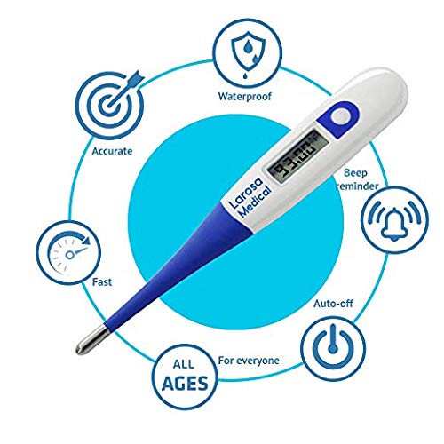 LAROSA MEDICAL Basal Thermometer - Digital Basal Body Temperature Monitor for Tracking Ovulation - Highly Accurate 1/100th Degree - Catch Perfect Ovulation and Get Pregnant Naturally