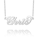 Q&Locket Chris Name Necklace Personalized Stainless