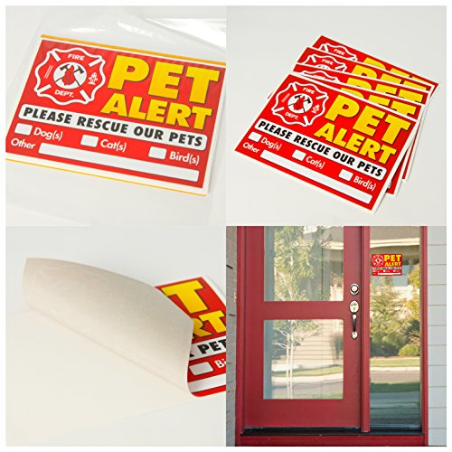 Pet Alert Stickers & Static Clings FIRE Safety Alert and Rescue (10