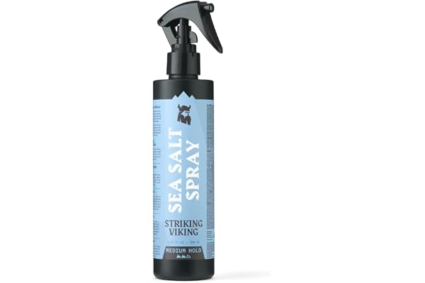 Striking Viking Sea Salt Spray - 200 ml, Blue Ocean Scent, Medium Hold - Salt Spray Matte Finish - Hair Curl Boost - Hair Hol