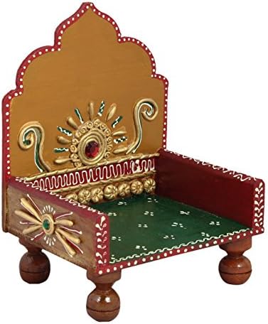 Craftzilla Indian Handmade Hindu Idol Wooden Aasan Chowki Hindu puja Temple
