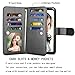 NJJEX for LG V35 ThinQ Wallet Case, for LG V30 / LG V30 Plus/LG V35 Case, PU Leather [9 Card Slots] ID Credit Folio Flip [Detachable][Kickstand] Magnetic Clousure Cover & Wrist Strap [Black]