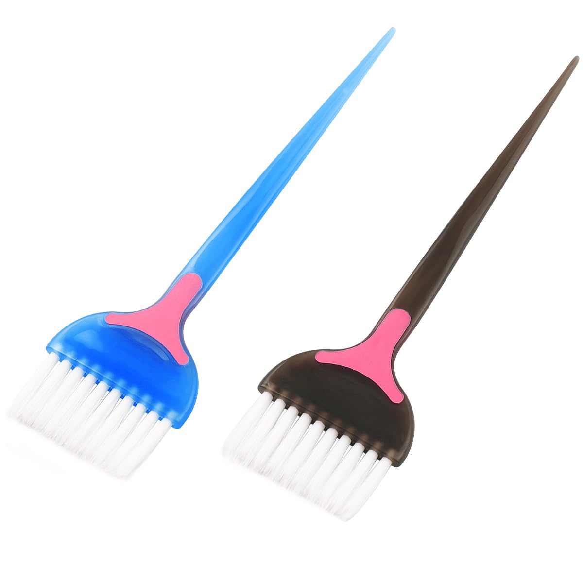 minkissy 2Pcs Hair Color Brush Professional Hair Dye Brush Salon Bleach Tinting for Tint Dying Coloring Applicator Dying (Blue+Black)