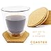 Super Absorbent Coasters for Kitchen Table, Cork Coasters for Drinks, Cup Coasters for Stain-Free Surfaces, Set of 12, Hexagon