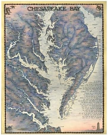 Heritage Chesapeake Waterways Jigsaw Puzzle - 550 Pieces - Map of The Chesapeake Bay