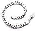 Roy Hahn Collection Franco Square Curb Chain Bracelet Stainless Steel 6mm 9