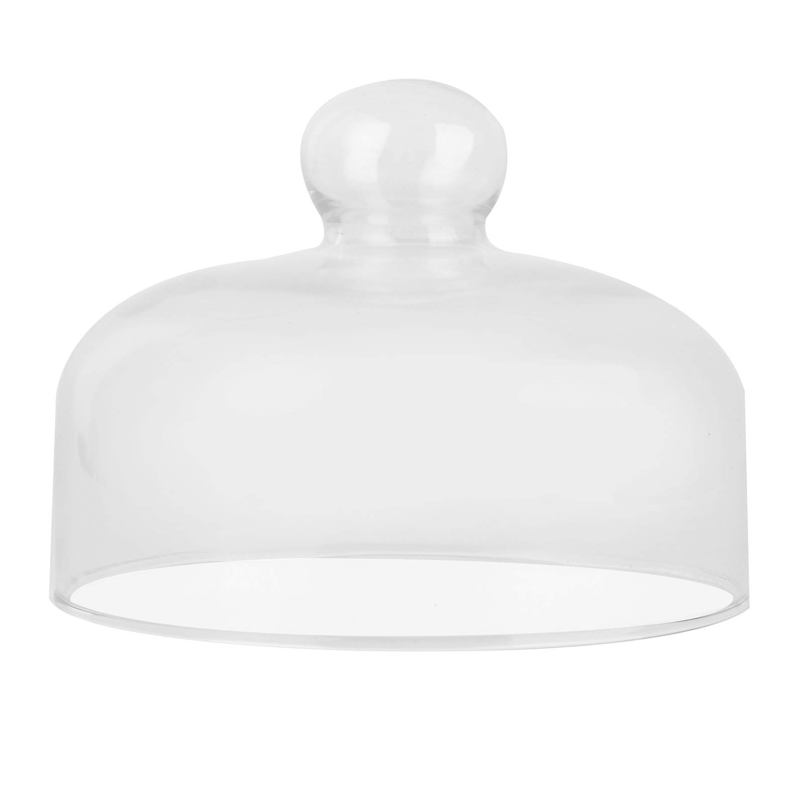 UPKOCH Glass Cake Dome Clear Cloche Dome Cake Display Cover with Knob Handle Size M
