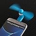 Pandawell OTG Micro USB Mobile Phone Fan Portable Dock Cool Cooler Rotating Fan for Samsung Galaxy S7, S7 Edge, LG G5 & Other Android Smart Phone - Blue