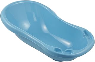 keeeper Ergonomische Babywanne, Ab 0 bis ca. 12 Monate, Little Duck Dekor, 84 cm, Wiktoria, Blau