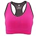 YAHA Women’s Sports Bra Racerback Yoga Workout Bra (L, Rose)