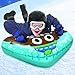 PIPELINE SNO Emoji Speed Dump Inflatable 1 Person Snow Tube with 2 Grip Handles, 42” Inch Diameter