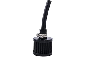 ELSOON 212cc 196cc 0.47" Inlet (12mm) Air Filter Valve Cover Breather Filter Compatible with Predator 196cc 6.5HP GX160 GX200 CT200U BT200X KT196 CT200U-EX Go Kart Mini Bike (black)