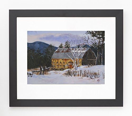 Framed and Matted Jackson Barn Giclee Print