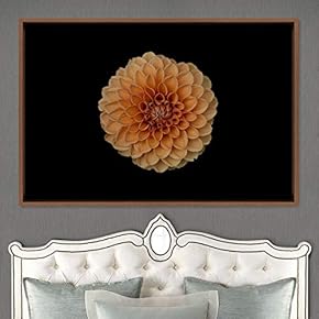 signwin Framed Canvas Wall Art Orange Flower Portrait...