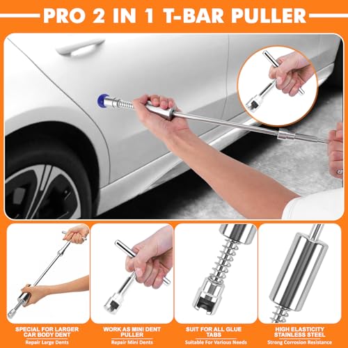 KAOLALI Body Puller Kit of 78 Paintless Dent Puller Kit - Suction Cup Body Puller for Car Dent Removal on Vehicles/Doors