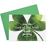 St. Patrick's Day Greeting Cards - Luck of The Irish - LTI100. Greeting Cards with a St. Patrick's Day Message and Shamrocks.