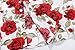 SSLR Men's Summer Rose Prints Button Down Short Sleeve Shirt