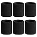 Beace Sweatband Sports Wristband for Men and Women, Moisture Wicking Athletic Cotton Terry Cloth Sweatband for Tennis, Running, Gym, Working Out, 6pcs, Black