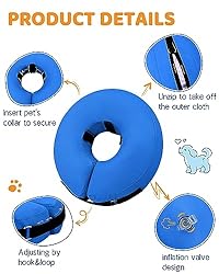 Supet Inflatable Dog Cone Collar Alternative After