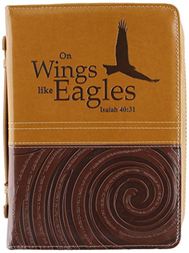 Bible Cover - Luxleather Isaiah 40:31 Brown - Large