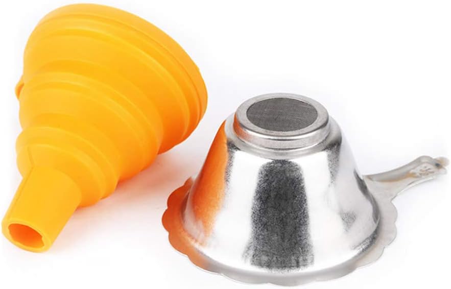 Reuvv Silicon Funnel Metal Uv Resin Filter Cup+Silicon Funnel Disposable For Anycubic Photon Sla 3D Printer Kitchen Tool For Liquid And Powder Transfe