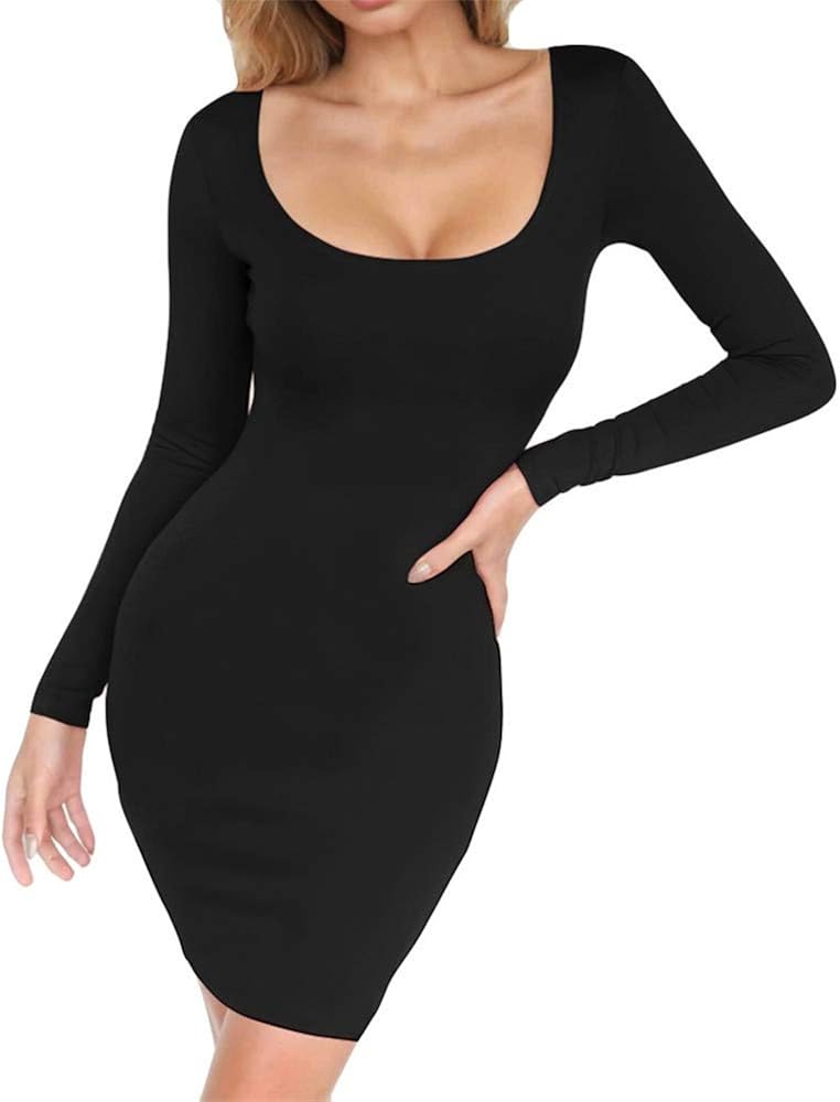 mini bodycon dress long sleeve
