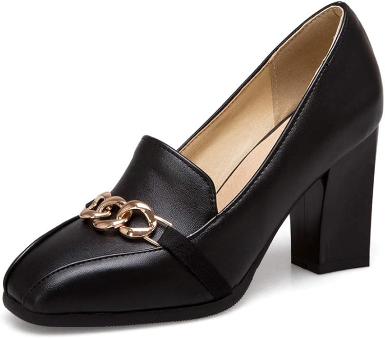 MIOKE Women�s Fashion Chunky High Heel Pump