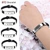 Yellow-Chimes-Kpop-BTS-Exquisite-Signature-Printing-Stainless-Steel-Silicon-Wristband-Unisex-Bracelet-for-Girls-and-Boys
