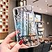 KESTAR Flower Case for iPhone 8 Plus/iPhone 7 Plus, Soft Clear Flexible TPU Rubber Real Dried Flowers Case Glitter Floral Cover for iPhone 7 Plus/8 Plus (Pink Flower Frame)