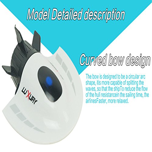 RedDhong Mini RC Submarine Creative Speed Electric Radio Remote Control Submersible Racing Boats Toys for Children(White) - Thumbnail 4