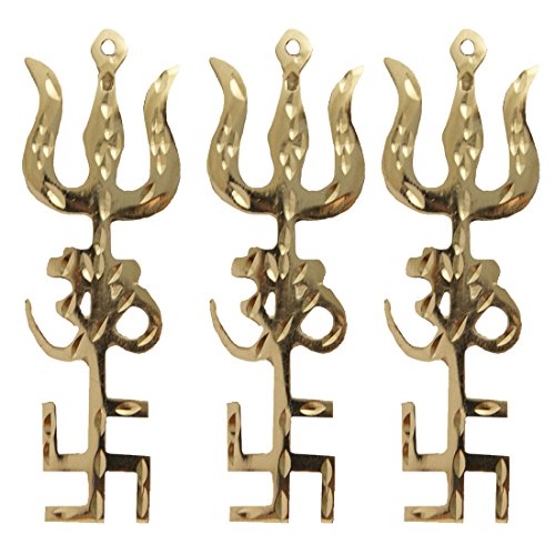 image for Divya Mantra Combo of Indian Traditional Trishul Om Swastika Yantra Sp
