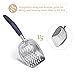 SNUGENS Cat Litter Scoop, Aluminum Alloy Sifter, Deep Shovel Poop Sifting with Long Handle, Kitten Pooper Lifter Works with All Type of Cat Litter, Metal Kitty Litter Scooper for Litter Box