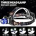 Headlight,LandFox 15000Lm 3x XML T6 Rechargeable Headlamp HeadLight Torch USB Lamp+18650 Battery+Charger