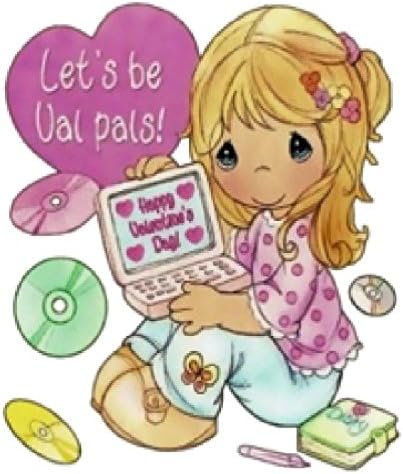 Let's Be Val Pals on Valentine's Day - Edible Image Cupcake Toppers - Set of 12 Precut - 2" Round