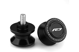 Mokiton M6 Motorcycle Swingarm Spools Slider Compatible With YAMAHA YZF R7 2021 2022 2023 2024 2025 | Swing Arm Stand Bobbins Screws YZF-R7 YZFR7 Accessories (black-2)