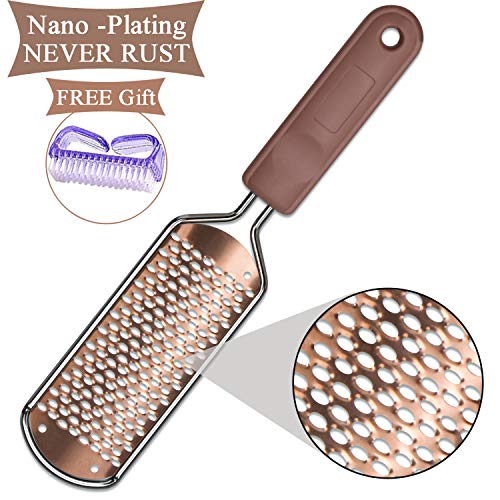 Colossal Foot Rasp Foot File - Callus Remover Ejiubas Foot Care Metal Pedicure Tool Hard Skin Remover for Both Wet And Dry Feet Surgical Grade Stainless Steel Pedicure File