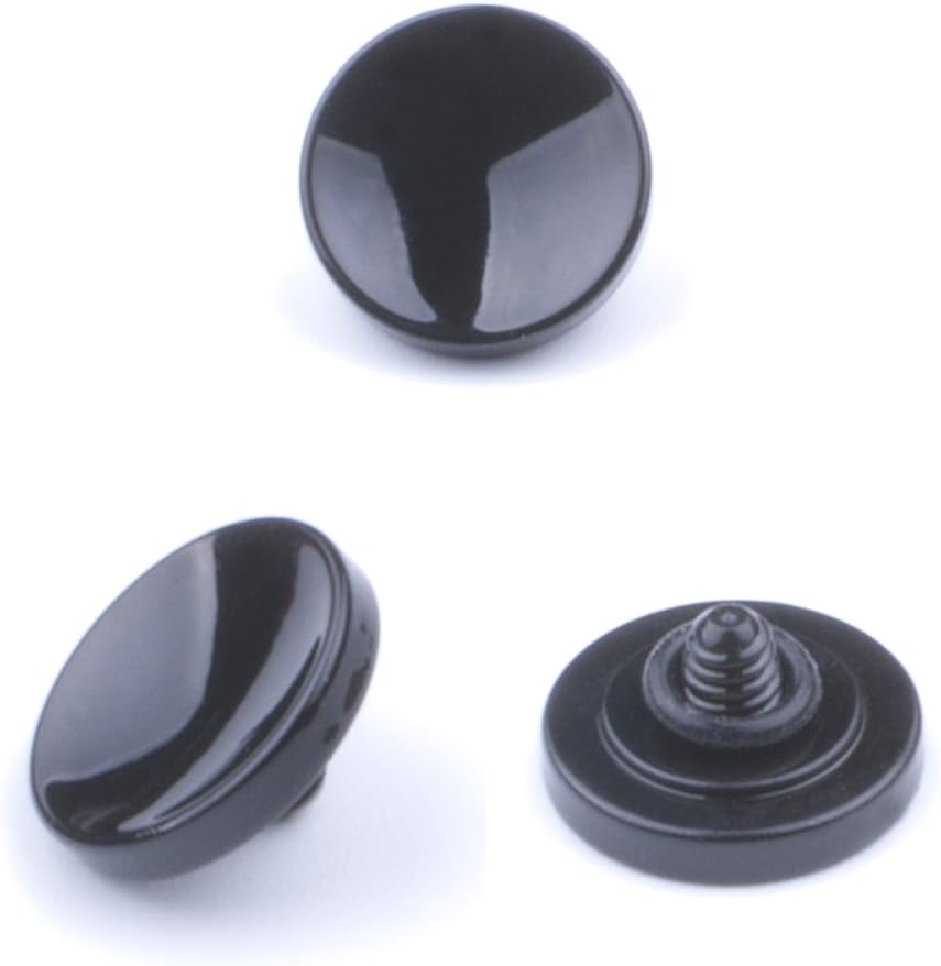 VKO Metal Soft Shutter Release Button,Delicate Camera Shutter Button Black Red Golden 11mm Concave Surface(3 Pack) - Image 3
