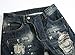 NITAGUT Men's Ripped Slim Straight fit Biker Jeans Dark Blue-US 38