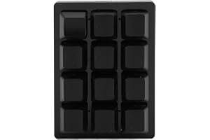 Focket Macro Pad, One Handed Programmable Mechanical Keyboard with Hot Swappable Red Switches 12 Key Mini USB Wired Keypad fo