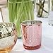 Just Artifacts Mercury Glass Votive Candle Holders 2.75-Inch Speckled Blush (Set of 12) - Mercury Glass Votive Candle Holders for Weddings and Home Décor