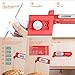 Habor Digital Meat Thermometer Cooking Temperature Kitchen Instant Read Sensor with Largre LCD, Folding Long Probe for BBQ Grill Smokers Chicken Turkey Cake Brewing Milk Ruby Red