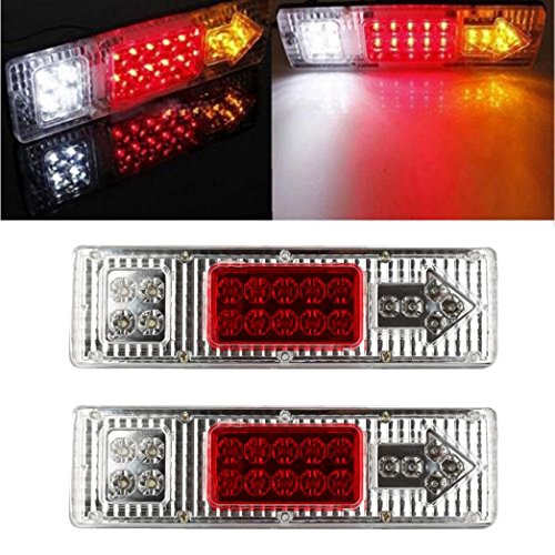 DZT1968 1 pair 12V 19 LED Tail Light Car Truck Trailer Stop Rear Reverse Turn Indicator Lamp