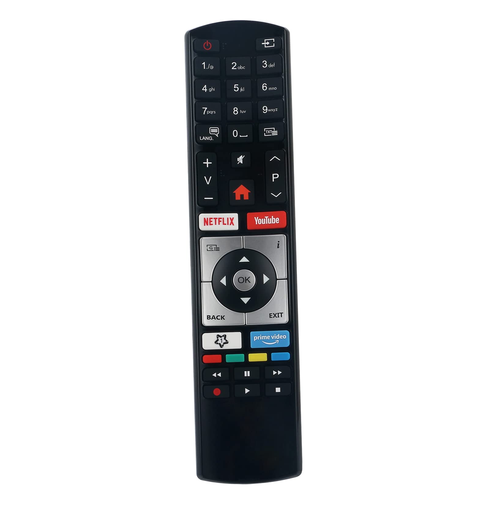 AULCMEET RC4318P Replacement Remote Control Compatible with KENDO SILVA TELEFUNKEN AYA SCHNEIDER 4K OLED Smart TV H43V32A JT-55UBS300 JT-65UBS300 D32H289N4CWD D32H289N4CWI D32H289N4CWI D40F289R4CW