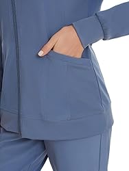 COZYFIT Scrub Jackets for Woman, Zip Front Nurse