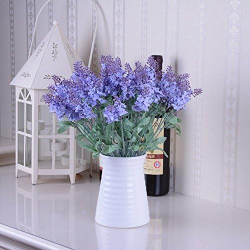 Hctina Artificial Fake Flower Lavender Bundle Purple Plant Potted